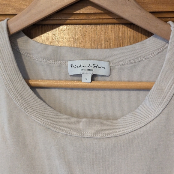 Michael Stars Beige Ribbed Tank Top| Size Small - Picture 2 of 5